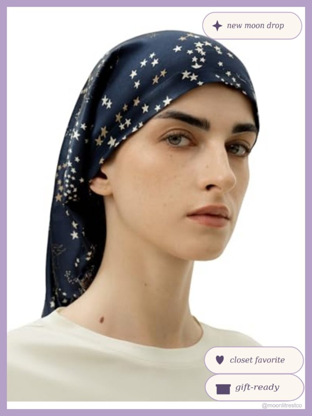 100% Mulberry Silk Long Sleep Bonnet for Curly Hair Women